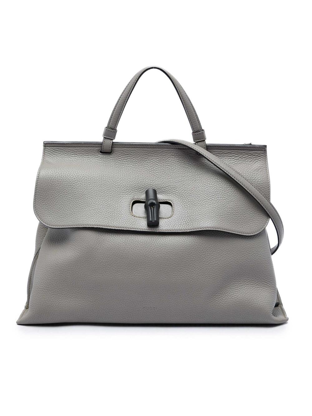Gucci Large Calfskin Bamboo Daily #348013G70B